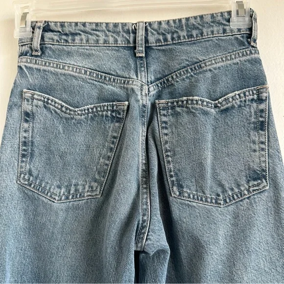 ZARA Rare Utility Cargo Jeans | Wide-Leg w/ Strap & Ring Details Size 2 - Picture 10 of 14